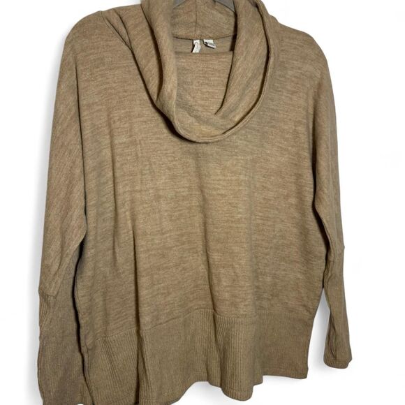 Cato Tan Cowl Neck Long Sleeve Sweater Size S - Picture 2 of 5
